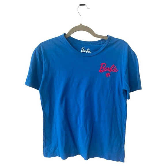 Barbie Royal Blue Short Sleeve Tee with Pink Logo - Picture 1 of 5